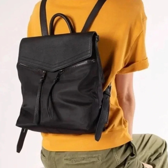 Botkier New York Mini Trigger Backpack Black Nylon NWT Convertible Designer Bag - Picture 1 of 16